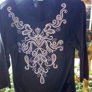 Karen Scott 3/4 length casual blouse size PM